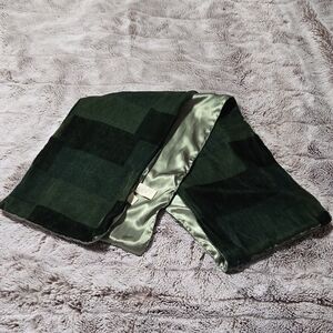J. Jill Forest Green Patchwork Velvety Silk Scarf